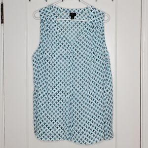 Beautiful Bee Print Sleeveless Blouse